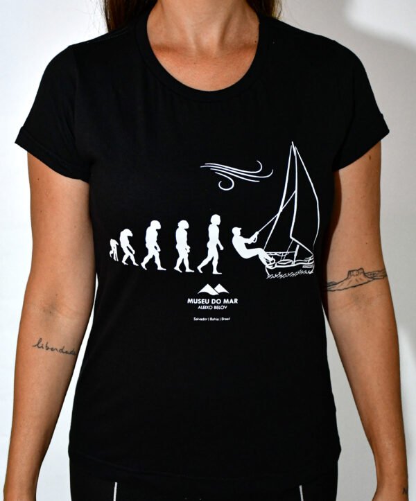 Camiseta - Evolução - Feminina - Preta - Image 3